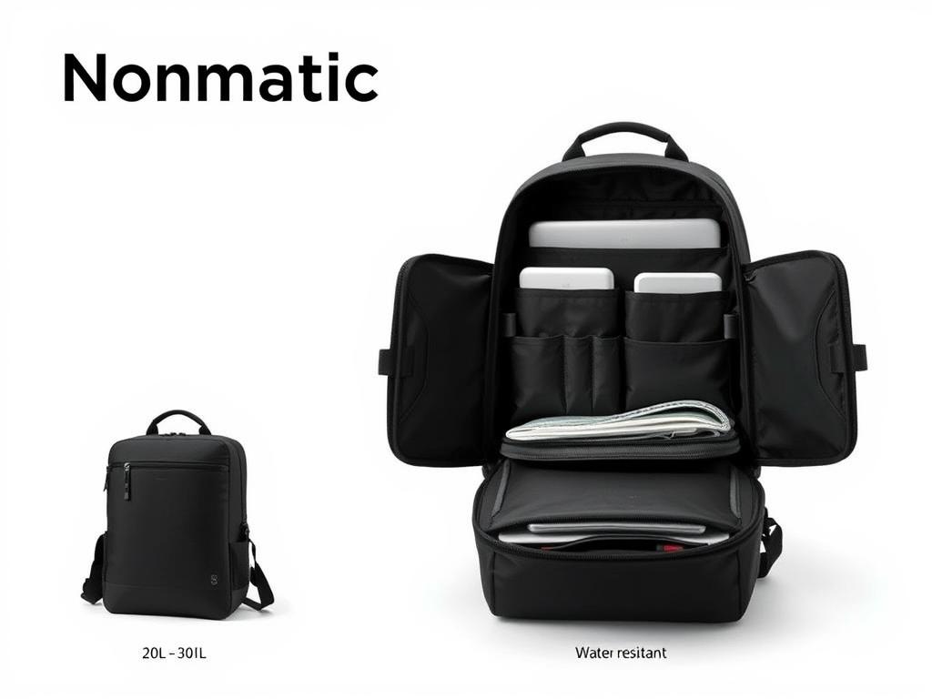 Nomatic Travel Pack showing expandable features and organization