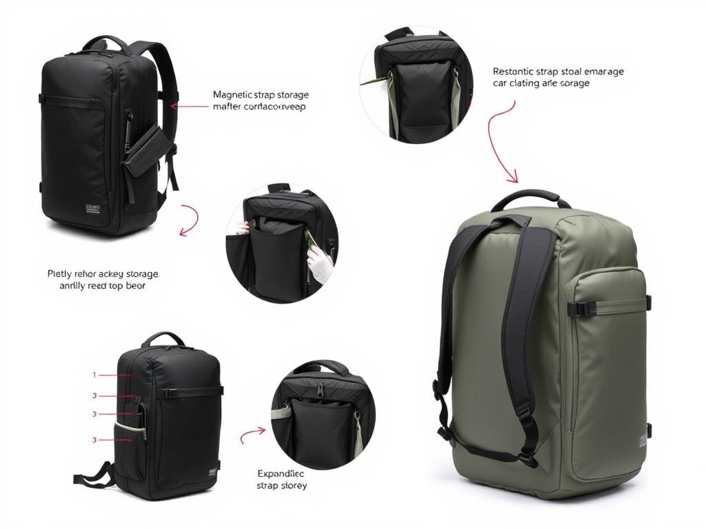 Peak Design Travel Backpack 45L showing expandable features